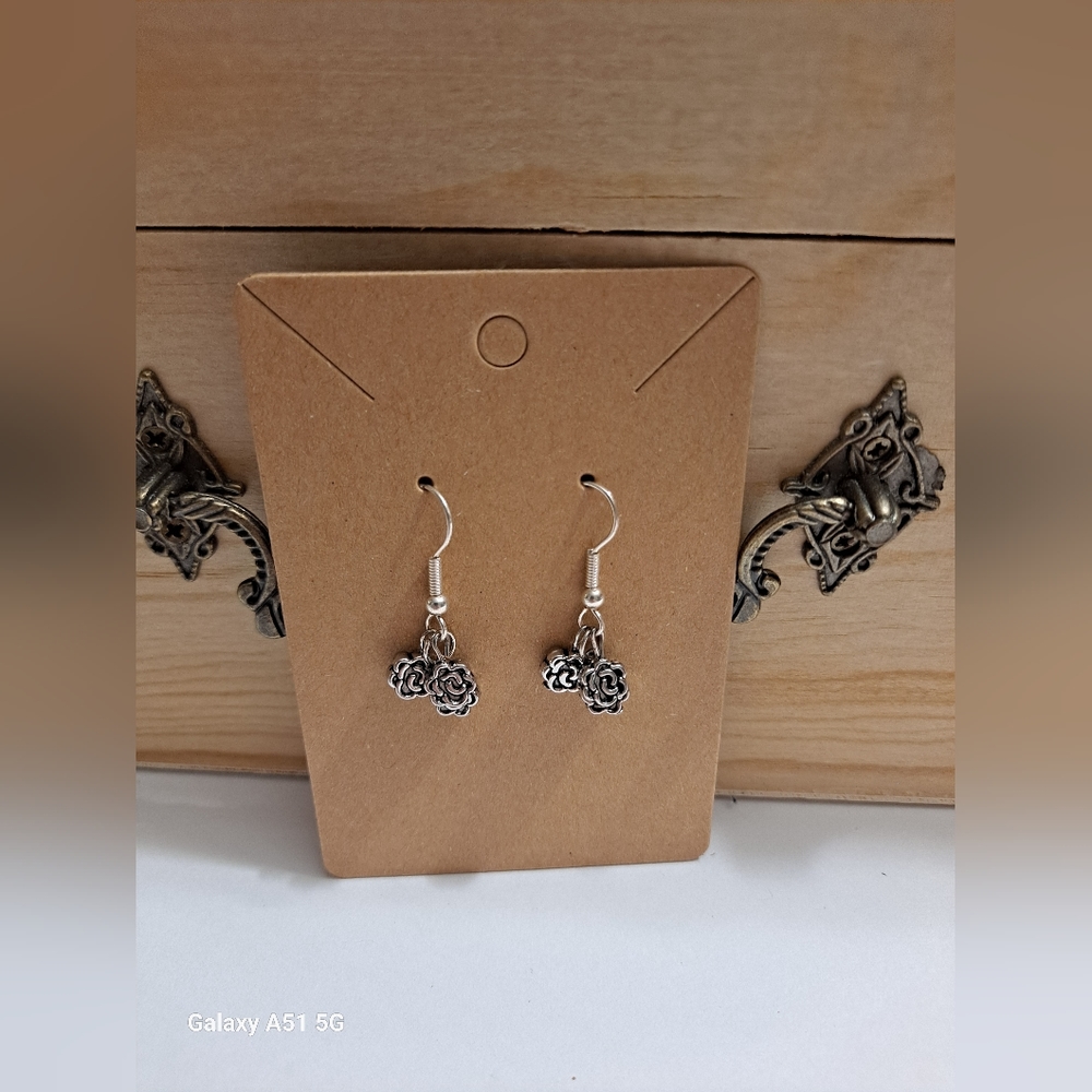 Flat Flower Earrings